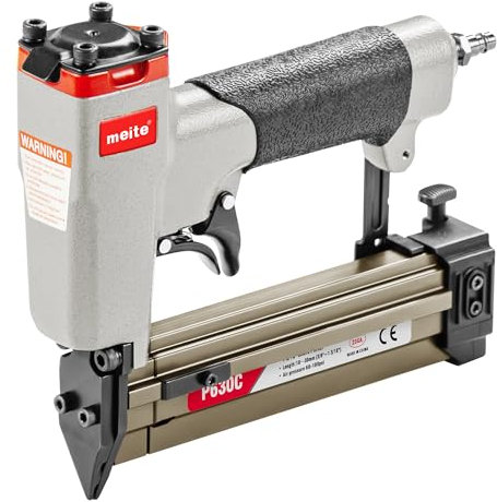 meite P630C Air 23 Gauge Pin Nailer with Safety Switch, Uses 23 Gauge Pin Nails 10-30mm, Pneumatic 23G Micro Headless Brad Nail Gun