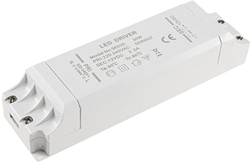 LED Trafo 30Watt 12Volt 2,5A Vorschaltgerät für Niedervolt Leuchtmittel, Lampen, Strips