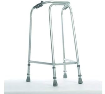 NRS Healthcare Aluminium Lightweight Ultra Narrow Height Adjustable (840-915mm) Coopers Walking Frame - Tall (Eligible for VAT Relief in The UK)