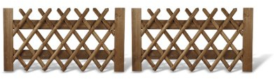Jägerzaun Tor/Gartentür für Jägerzäune zweiflügelig Gartenzaun im Maß 300 x 80 cm (Breite x Höhe) aus Kiefer/Fichte Holz mit brauner Druckimprägnierung