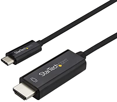 StarTech Cable de Vídeo USB-C a HDMI 2.0 3m, 4K 60Hz, HBR2, Negro | Resoluciones UHD hasta 3840x2160, Cable de pantalla integrado, Configuración plug and play sin drivers
