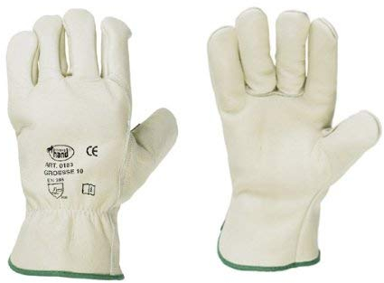 HandschuhMan. Winter Arbeitshandschuhe aus Rindleder komplett mit Molton gefüttert, Gr. 9-11 Plus 1 Paar Gehörschutzstöpsel von 3M (9/L)