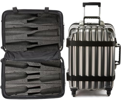VinGardeValise® Grande Wine Suitcase – 12-Bottle Travel Luggage, TSA-Approved, Durable Hard Shell, Shockproof Foam, Secure Bottle Protection for Enthusiasts & Collectors - Silver