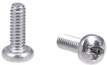 sourcing map 60 Stck Maschinenschrauben Pan Kreuzschlitzschrauben Bolzen M2x6mm