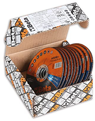 Beta 11021 125X3,2 - Dischi abrasivi da taglio per acciaio e inox, esecuzione a centro depresso, da utilizzare con smerigliatrici portatili angolari.