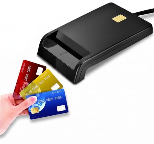 CAC Smart Tax Bank ID Kartenleser, DOD USB 2.0 Intelligenter Kartenleser mit Mehreren Funktionen,ID/IC Bankkartenleser für DNIE, ATM, IC, ID, CAC, SIM, Smart Card,für für Linux