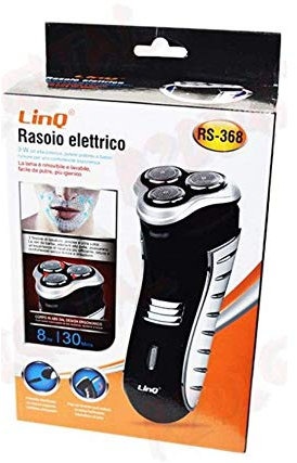 RASOIO ELETTRICO 368 3D WIRELESS PROFESSIONALE 3 TESTINE RICARICABILE LAVABILE IMPERMEABILE BARBA BAFFI