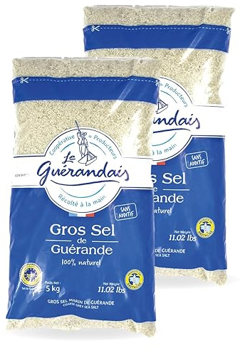 Le Guerandais Grobes Meersalz 2er Set á 5 kg Gros de Sel Guerande Natur Salz grob