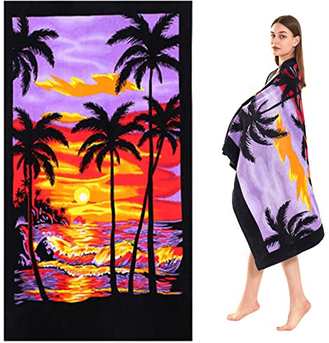 Chavish Oversized Beach Towel Cotton, Extra Large 40X70 Thick Pool Towel High Absorbent, XL Soft Plush Beach Towels for Adults Mens Women