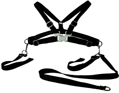 sunnybaby 100660 - Kinderschutzgurt mit Laufleine ׀ Textil ׀ Farbe: schwarz ׀ optimierte Passform ׀ Made in Germany