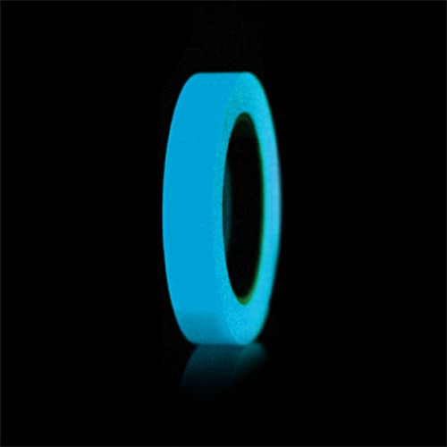 Ruban adhésif lumineux étanche - Brille dans le noir - Fournitures d'autocollants décoratifs - Bleu - 1,2 cm x 3 m