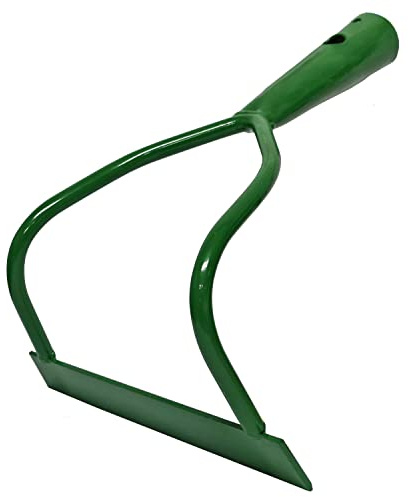 Garten Gerät Bügelhacke Ziehhacke Bügel Zieh Hacke Boden Erde Gewächshaus Gemüse Blumen Beet Stahl grün 16cm ohne Stiel
