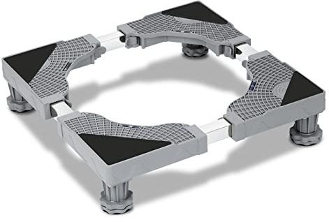 Ansobea Base de Réfrigérateur Machine à Laver Réglable - Pour sèche-linge - Support pour tablette et cadre pour congélateur (41 à 65 cm)