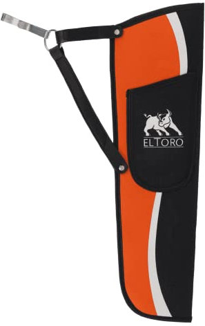 elToro Wave - Seitenköcher, hochwertige Verarbeitung, Cordura und Kunstleder, Aufbewahrung der Pfeile beim Bogenschießen (Orange)
