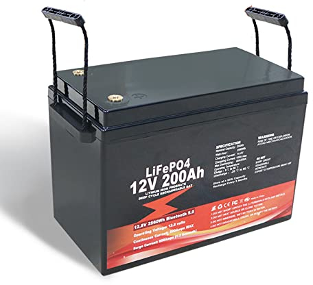 TGHY Batteria al Litio Ferro fosfato 12V LiFePO4 Batteria 200AH Batteria agli ioni di Litio per Camper, Solare, Auto elettrica, Nautica, accumulo di energia Domestica 3500 cicli,200ah