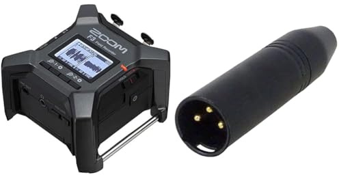 Zoom F3 MultiTrack Field Recorder & RØDE VXLR Mini-jack to XLR Adaptor,Black