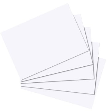 Papiertiger 100 Karteikarten (DIN A7, Weiß, Blanko, 1)
