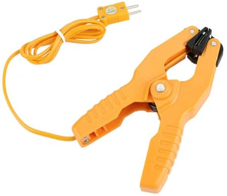 jumbans HT-05 K Type Thermocouple Sensor Temperature Lead Pipe Clamp 1-3/8Inch -40-200℃ HT-05 Yellow
