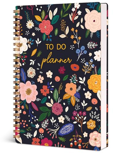 Koogel To-Do-Listen-Notizblock, 16,5 x 21,6 cm, Planer, Notizbuch, 80 Blatt, Tagesjournal, Notizblock, Aufgaben-Checkliste für Arbeit, Schule, Zuhause, persönlich organisiert