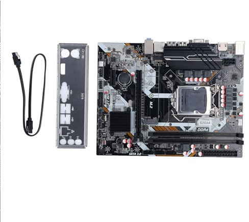 Carte Mère de Jeu pour PC de Bureau, Carte Mère B250 Micro ATX pour LGA 1151 PCI E X16 Gen 3.0 DDR4 VGA M.2 avec Dissipateur de Chaleur en Métal pour Processus Core I3 I5 6500