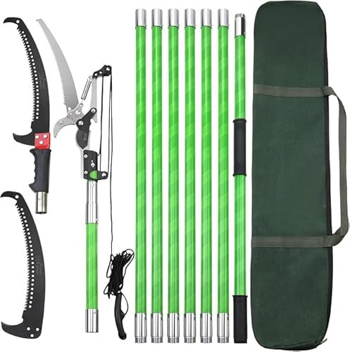 8M Sega Per Alberi Con Manico Telescopico,Cesoia Per Potatura Manuale,Regolabile in Altezza Attrezzi da Giardinaggio Altezza Per Segare e Cesoiare