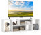 COSTWAY TV Stand Cabinet for 60 Inch TVs, Free Combination Adjustable Media Entertainment Center with L-Shaped Storage Shelves, Wooden TV Unit Console Table for Living Room Bedroom (White)
