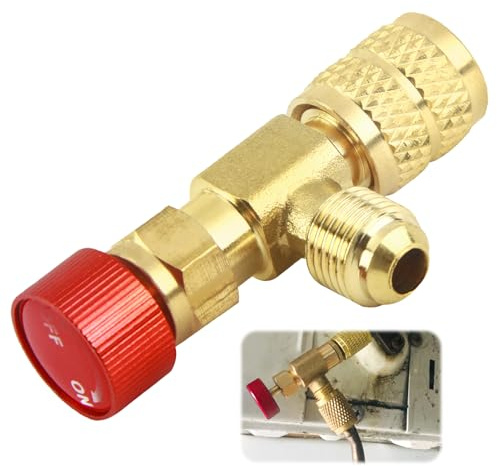 Válvula de Seguridad Duraderopara Aire Acondicionado, 5/16-5/16, Válvula Seguridad Refrigerante, Evitava Pérdidas de Refrigerante, para Mantenimientos y Reparaciones de Sistemas de Climatización