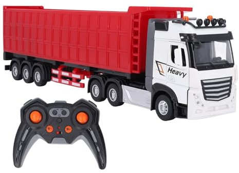 BSTCAR RC-Muldenkipper, Spielzeug-Baufahrzeug, LKW mit Licht und Geräuschen, Ferngesteuerter Transporter für Kinder