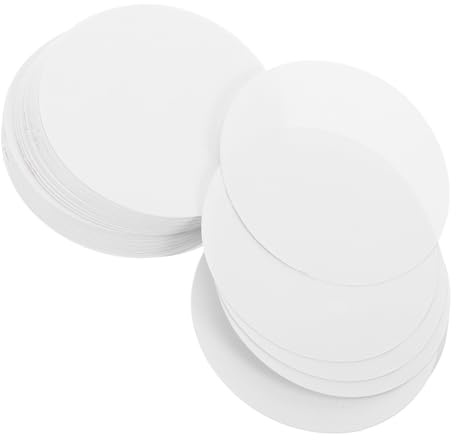 DIYEAH Weißes Selbstgemacht Rundabzeichenpapier aus Papier Multifunktionales Bastelmaterial 100 Stück zum Malen und Gestalten Einfache Anwendung für Heimwerkerbedarf und Kreative