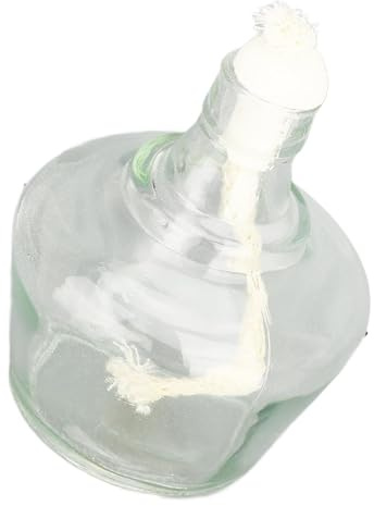 Alkohollampe 150 Ml Alkohollampenbrenner, Labor Bunsenbrenner Alkohollampe, Glas Alkoholbrennerlampe, Spiritusbrenner mit 5 Ersatzdochten, 1 Trichter