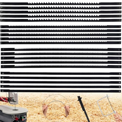 Brateuanoii 20 Pezzi Lama per Sega Scorrimento Acciaio Carbonio, Lame Sega Traforo 127mm, Lame Sega Traforo 10/15/18/24 Denti, Lama per Sega Perno con Perno, per Segare Legno Plastica Schiuma Metalli