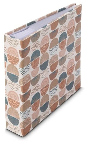 Hama Fotoalbum „Designline II“ (Einsteckalbum für 200 Fotos im Format 10x15 cm, Album mit Beschriftungsfeld für Daten, Anekdoten etc., Albumgröße 22,5 x 22 cm, weiße Seiten) bunt