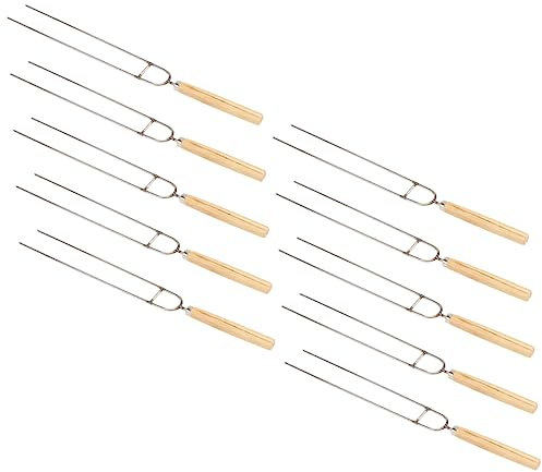 BESPORTBLE 10stücke Grillspieße Aus Edelstahl U-förmige Bbq-spieße Mit Holzgriff Bratspieße Für Kebabs Praktisch Und Hygienisch Leicht Zu Reinigen Und Wiederverwendbar Für Grillen Im Freien h