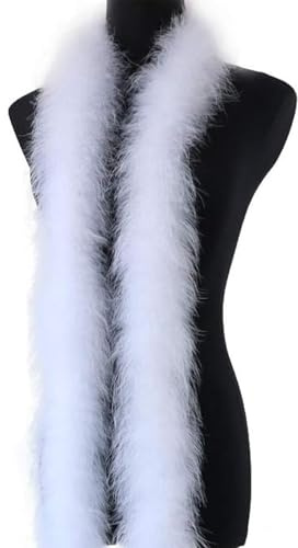 Federboa, Federboa für Frauen, Federboa, Kostümzubehör, Party-Requisiten, zum Basteln, flauschige weiße Federschleife, Karneval, Tanzen, Hochzeit, Party (schwarz)
