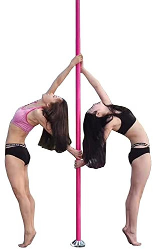 IUBGFTO Rosa Silikon-Tanzstange, statische tragbare Pole-Dance-Stange, Stripper-Stange für Schlafzimmer, Apartment, Club, hohe Decke, Übergröße