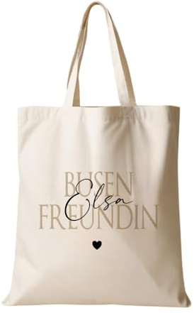 Manufaktur Liebevoll | Stoffbeutel Personalisierte Geschenke für Frauen Einkaufstasche Shopper Beutel Geburtstagsgeschenk für Frauen Dankeschön Geschenke Weihnachten