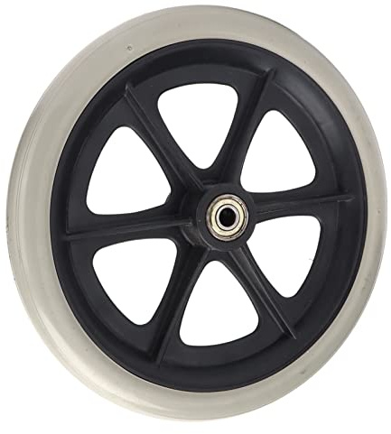 Roue en fauteuil roulant 8 pouces de remplacement PU de remplacement de bille à balle gris pour le rouleau de marcheur
