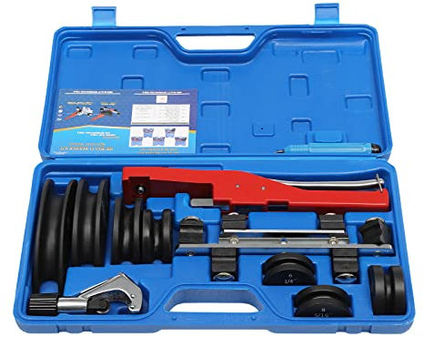 Ø 6-22mm Rohrbiegegerät Set Manuelle Rohrbieger Rohrbiegemaschine Handrohrbieger,Biegewerkzeug 1/4-7/8 bis 90 Winkel Rohrbiegemaschine Werkzeug Set für Kupfer Aluminium mit Koffer