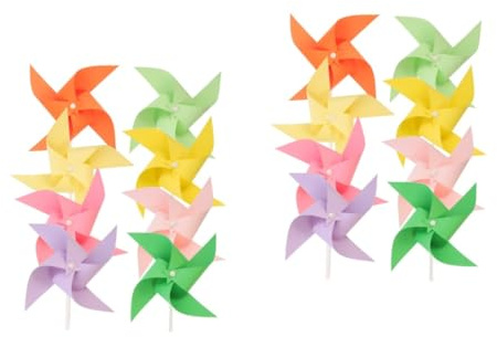 INOOMP 2 Ensembles Dessin De Jouets De Moulin À Vent Beaux Moulins À Vent Moulin À Vent pour Enfants Moulin À Vent en Papier pour Enfants Moulinets Jouets 8 Pièces * 2
