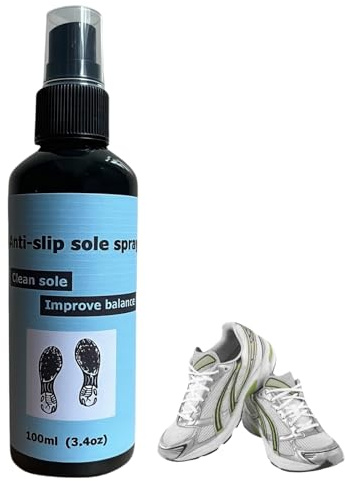 Fankayi Shoes Grip Spray,Anti Slip Sole Spray,Sports Shoe Sole Bottom Grip Sp/ray,Sole Protector,Anti Slip So/le Grip,Improved Stability and Removing Dust,Long-Lasting An/ti-Sli/p,Widely Used