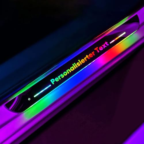 Éclairage LED de seuil de Porte pour Voiture magnétique, lumière de marchepied personnalisée, Lampe de Bienvenue Auto 7 Couleurs/28 Modes De Changement Lumières De Bienvenue De Porte De Voi