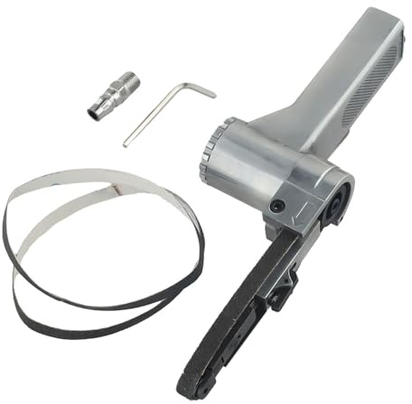 Ponceuse à bande pneumatique avec rotation facile à angle, parfaite pour tailler et polir les meubles en bois et les moulages en aluminium