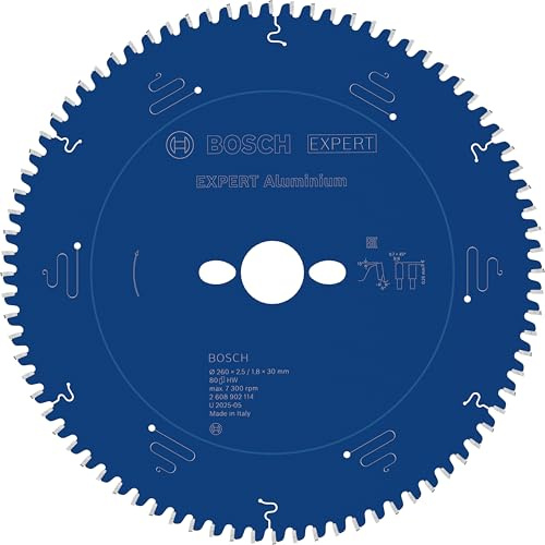 Bosch 1x EXPERT Aluminium Kreissägeblatt für kabelgebundene Kapp‑ und Gehrungssägen (für Aluminium, Ø mm, Professional Zubehör kabelgebundene Kapp- und Gehrungssäge)