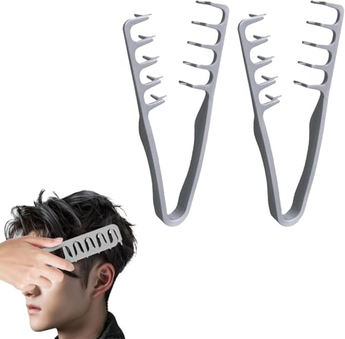 Peigne à textures, peigne à dents larges, outil volumisant les racines, peignes à frange couvrant les coutures, accessoire de toilettage léger, idéal pour les cheveux bouclés, pour femme