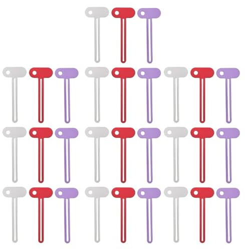TOYANDONA 30pcs Toothpaste Squeezer Tube Tool Toothpaste Roller Metal Tube Squeezer Key Tooth Paste Dispenser for Extruding Facial Cleanser Cosmetics