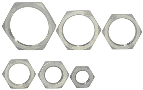 Innengewinde Sechskant-Kontermutter Rohrverschraubung 304 Edelstahl Adapter(1)