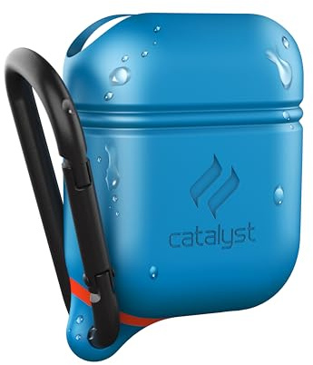 Catalyst Waterproof Case for AirPods 2nd Generation and AirPods 1st Generation - Wireless and USB-C Charging High Drop Protection AirPods Gen 2 and Gen 1 Case with Carabiner, One Piece Design