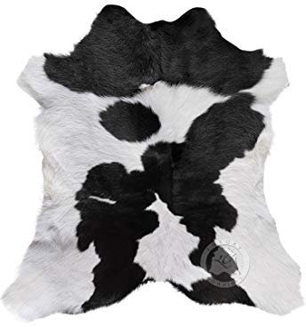 Teppich Kuhfell Kalbsleder Färsenleder Schwarz & Weiß 90 x 70 cm - Qualität von Pieles del Sol aus Spanien