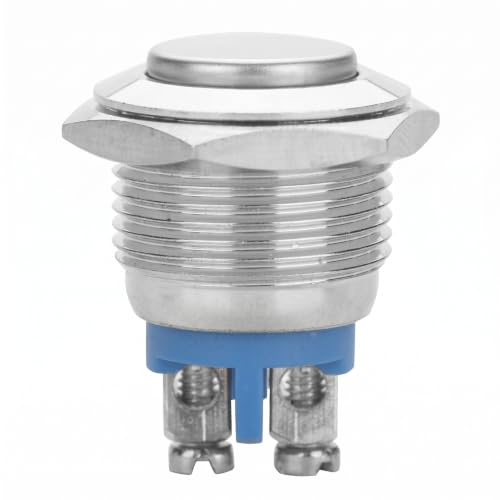 5 Stück/Satz 16mm Metall Wasserdicht 2Pin Mini Druckknopfschalter (konvexer Kopf) lichttaster+19mm taster 230v heschen Druckschalter taster 5 v für alu schiene Interrupteurs à bouton-poussoir