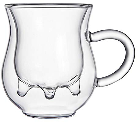 Lustige Doppelwandige Gläser Kaffeetasse Milch, Beer, Latte, Cappuccino Tassen Klare Kuh Trinkgläser Becher Kaffeegläser Coffee Mugs Teeglas Isoliert für heiße und Kalte Getränke